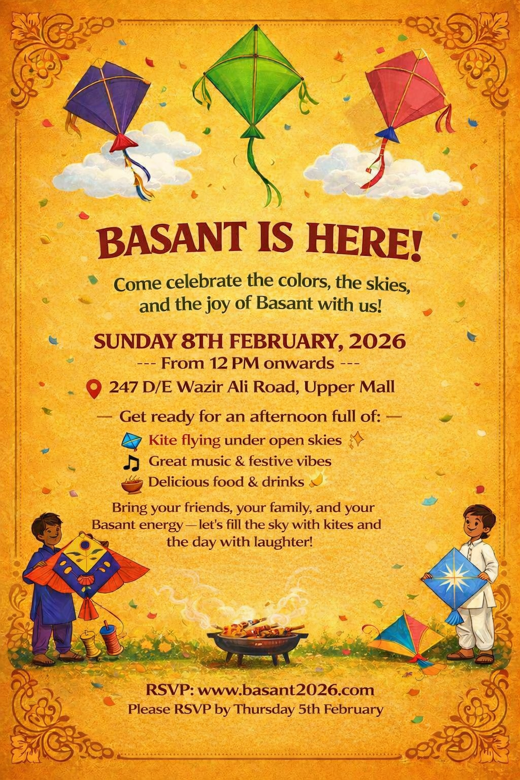 Basant 2026 Invitation